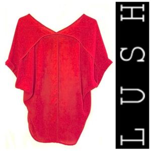 LUSH (Nordstrom’s) Red Hi-Lo Blouse